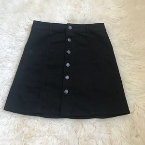 Black Mossimo Denim High Wasted Skirt
